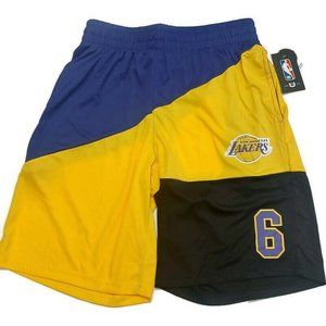Los Angeles Lakers Mens Athletic Basketball Shorts Lebron James #6 Size Medium